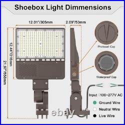 Led Parking Lot Light 200W Dusk To Dawn Commercial Street Area Security Lighting