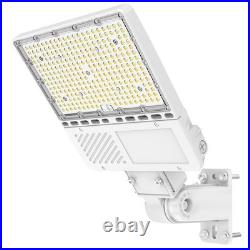 Led Parking Lot Light Fixture 200W Dust to Dawn with Photocell Shoebox Pole Lamp