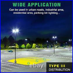 Led Parking Lot Light Shoebox Fixture 150w Outdoor Street Area Pole Lights 5000K