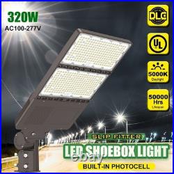 Led Parking Lot Light with Photocell 320W Commercial Outdoor Shoebox Pole Lights