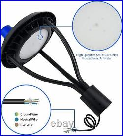 Led Post Top Pole Lights with Photocell 150W LED Circular Area Light Yard Lamp