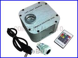 Led light source with color wheel&RF remote for fiber optic cables-twinkle light