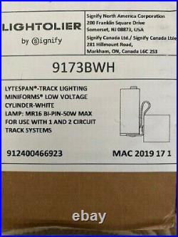 Lightolier MR16 Classic White Cylinder Track Lights (24 in total) NEWithUSED