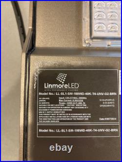 Linmore LED LL-SL1-SM-100WD-40K-T4-UNV-G2-BRN Black Outdoor Light Fixture