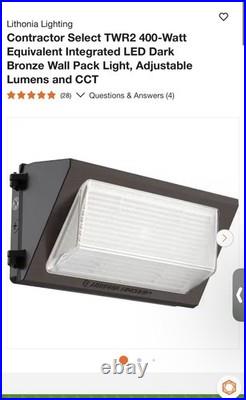 Lithonia Lighting 17 Led Wall Pack Outdoor Light Fixture 3 Way TWR2 Bronze New
