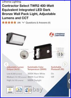 Lithonia Lighting 17 Led Wall Pack Outdoor Light Fixture 3 Way TWR2 Bronze New