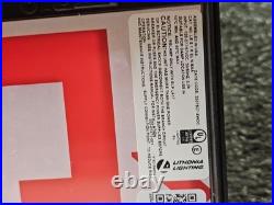 Lithonia Lighting LE S 1 R EL N BAA Die-Cast Aluminum Exit Sign, Red Letter