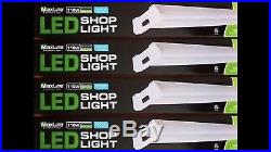 Lot Of 12 4 40W 5000K LED Hanging Work Shop Light Fixture Maxlite SL-48401-50