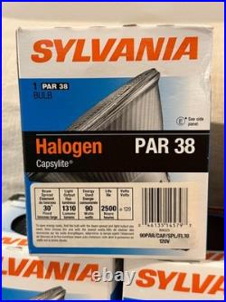 Lot Of 8 New Sylvania Halogen Spot 1545lm PAR38 E26 Medium 80W Lamp Bulbs 120V