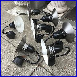 Lot of 7 large Architectural Area Lighting Exterior Wall Mount Industrial Lights