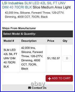 Lsi Industries Slm-led-48l-sil-3-unv-dim-40-70cri-brz Outdoor Led Light New