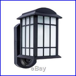 Maximus Craftsman Smart Security Metal and Glass Outdoor Wall Lantern