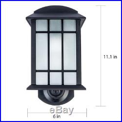 Maximus Craftsman Smart Security Metal and Glass Outdoor Wall Lantern