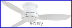 Minka-Aire F518L-WH, Concept II LED White Flush Mount 44 Ceiling Fan with