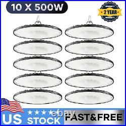 NEW 10 Packs 500W UFO LED High Bay Light Industrial Factory Warehouse Commercial