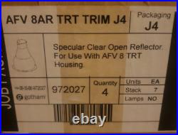 NEW 8 Piece Lithonia Gotham AFV 8AR TRT TRIM J4 8 Specular Clear Open Reflector