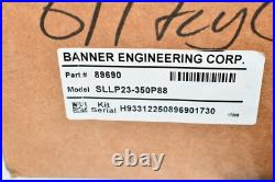NEW Banner Engineering SLLP23-350P88 Light Curtain Pair, 23x350mm, 0.1-12 m, Typ