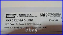 NEW HUBBELL NXRCFX2-2RD-UNV Room Controller 2 SPST OUTPUTS 0-10V DIMMING