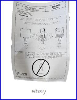 New Cooper Lighting 400W HID Outdoor Commercial Flood Light Fixture, IP67, 120V