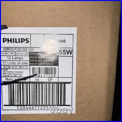New Phillips 65w Indoor Reflector Flood Lamp 2000 Hrs 65br30 Lot Of 12