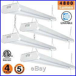 OOOLED LED Shop light, 4FT(4pack), 42W 4800LM 5000K Daylight White, With Pull