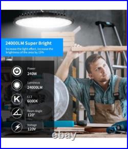 Onfochmy 240W 4Pack UFO LED High Bay Light, High Bay LED Lights 36,000LM1000