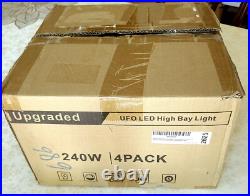 Onfochmy 240W 4Pack UFO LED High Bay Light, High Bay LED Lights 36,000LM1000