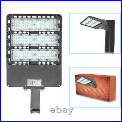 Outdoor LED Parking Lot Light 300W Street Pole Fixture Dusk to Dawn Commercial