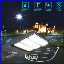 Outdoor LED Parking Lot Light 300W Street Pole Fixture Dusk to Dawn Commercial