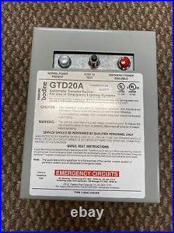 Philips-Bodine GTD20A Emergency Lighting Relay Control NEW
