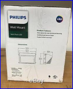 Philips Wall Pack LED P-WP50-NW-G1-8-BZ 50W, 120-277V, Bronze Finish