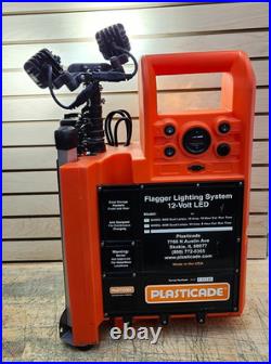 Plasticade 8005 Portable Workzone Flagger Station Dual Lamps, 35 amp 16hr RT