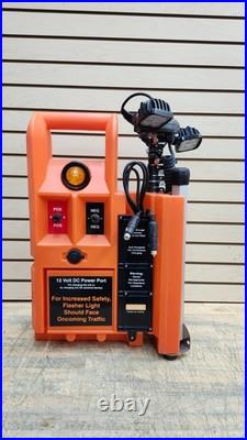 Plasticade 8005 Portable Workzone Flagger Station Dual Lamps, 35 amp 16hr RT