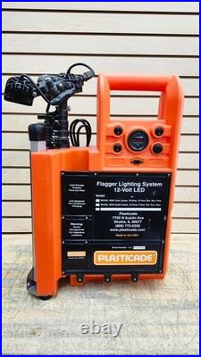 Plasticade 8005 Portable Workzone Flagger Station Dual Lamps, 35 amp 16hr RT