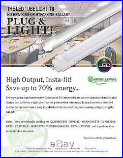 Plug N Play 25X 4FT 1200mm 18W Daylight LED T8 G13 Fluorescent Frosted Lens Tube