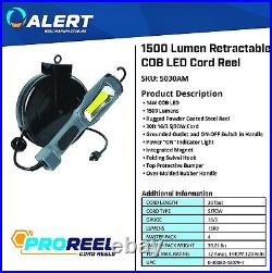 Pro-Lite 5030AM 1500 Lumen Retractable COB LED Cord Reel, 1, Gray