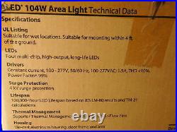 RAB ALED104 104-Watt LED Area Flood Light Fixture Standard 15 Deg. Mount