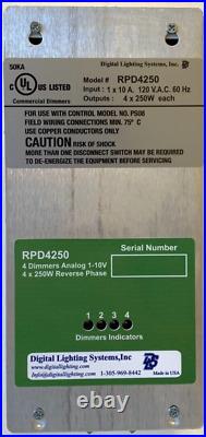 RPD4250 Reverse Phase (ELV) 0-10V dimmers 4 x 250W @ 120V. Made In USA