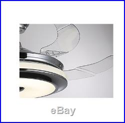 Retractable Ceiling Fan Lamp with Light Remote Control Dimmable LED Chandelier 42
