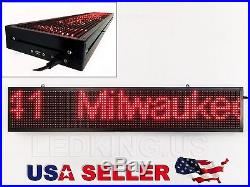 SIGN RED 40x8 LED Sign Programmable Scrolling Message Display Board