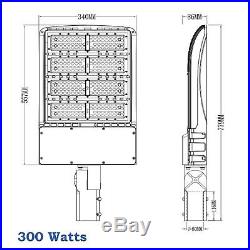 ShoeBox 300W LED Parking Lot Gas WallPack Street Light Fixture UL DLC 300 watt