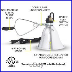 Simple Deluxe Clamp Lamp Light with 5.5-Inch Reflector, 60-Watt, 6-Foot Cord