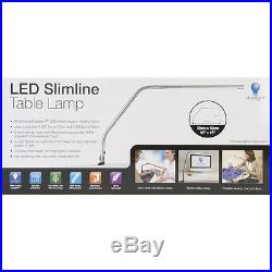 Slimline LED Table Lamp-Brushed Chrome