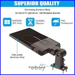 Slip Fitter & Arm Mount 320W LED Shoebox Light Parking Lot Street Area Lighting