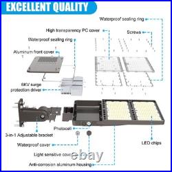Slip Fitter & Arm Mount 320W LED Shoebox Light Parking Lot Street Area Lighting