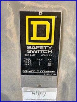 Square D HU365R Non Fused Type 3R Disconnect 400A 600VAC Safety Switch (#2)