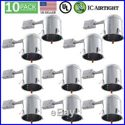 Sunco 10 Pack 6-inch Remodel Can Air Tight IC + Ul Housing Recessed Led Lighting