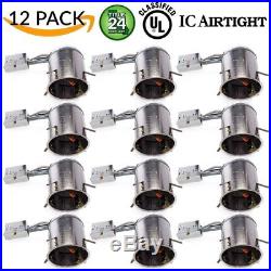 Sunco 12pack 6 inch REMODEL LED Can Air Tight IC Housing LED Recessed Lighting