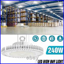 Super Bright LED 240W UFO High Bay Lights Factory Shop Warehouse GYM Light Lamp