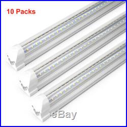 T8 8FT LED Shop Light 72W 7200LM 6000K V Shape Integrated LED Tube Light 10Packs